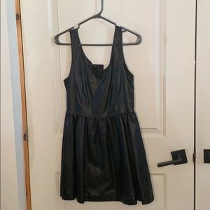 Faux leather dress